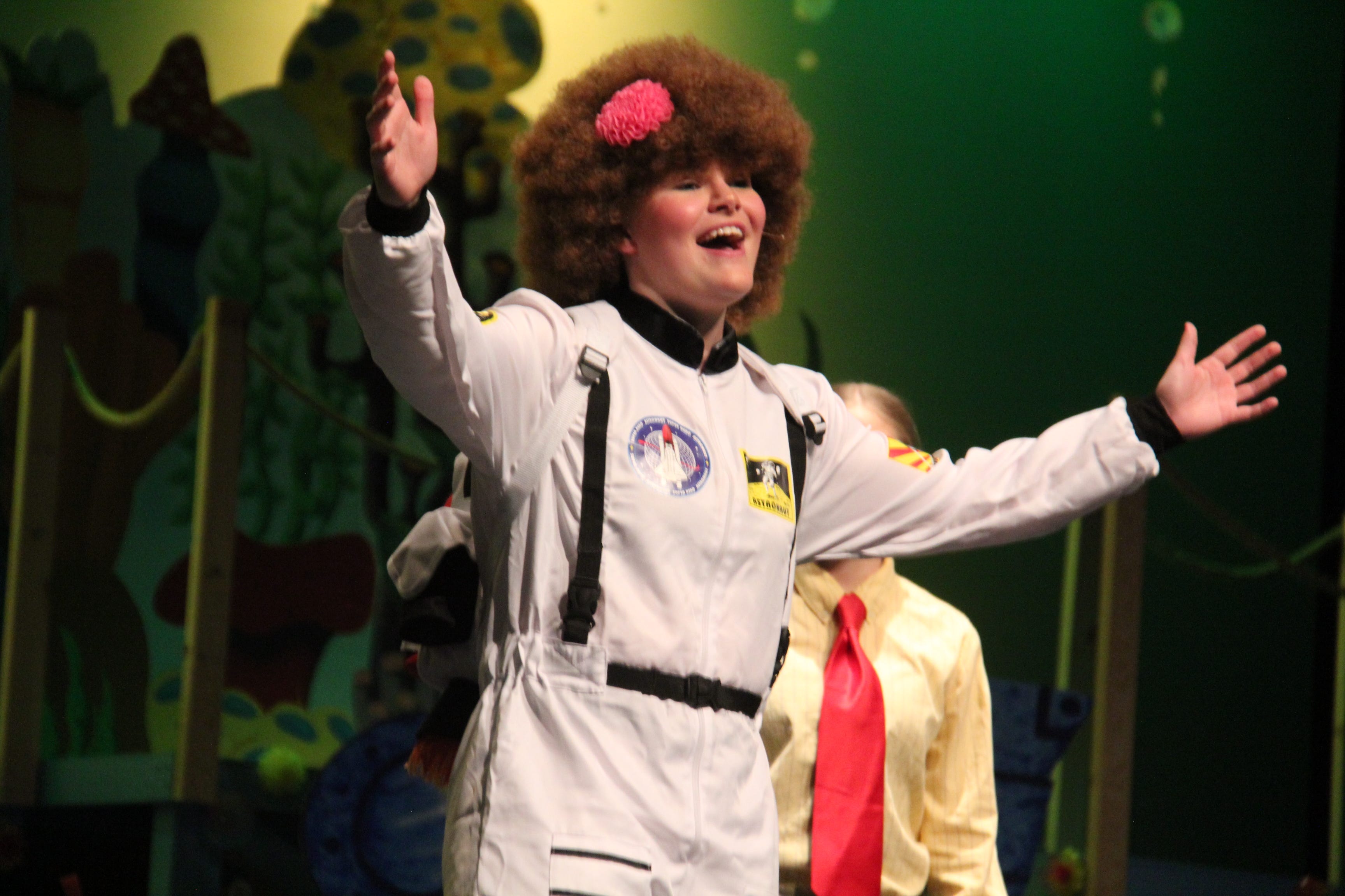 Maddy Hollingsworth performs a scene from “The SpongeBob Musical.”