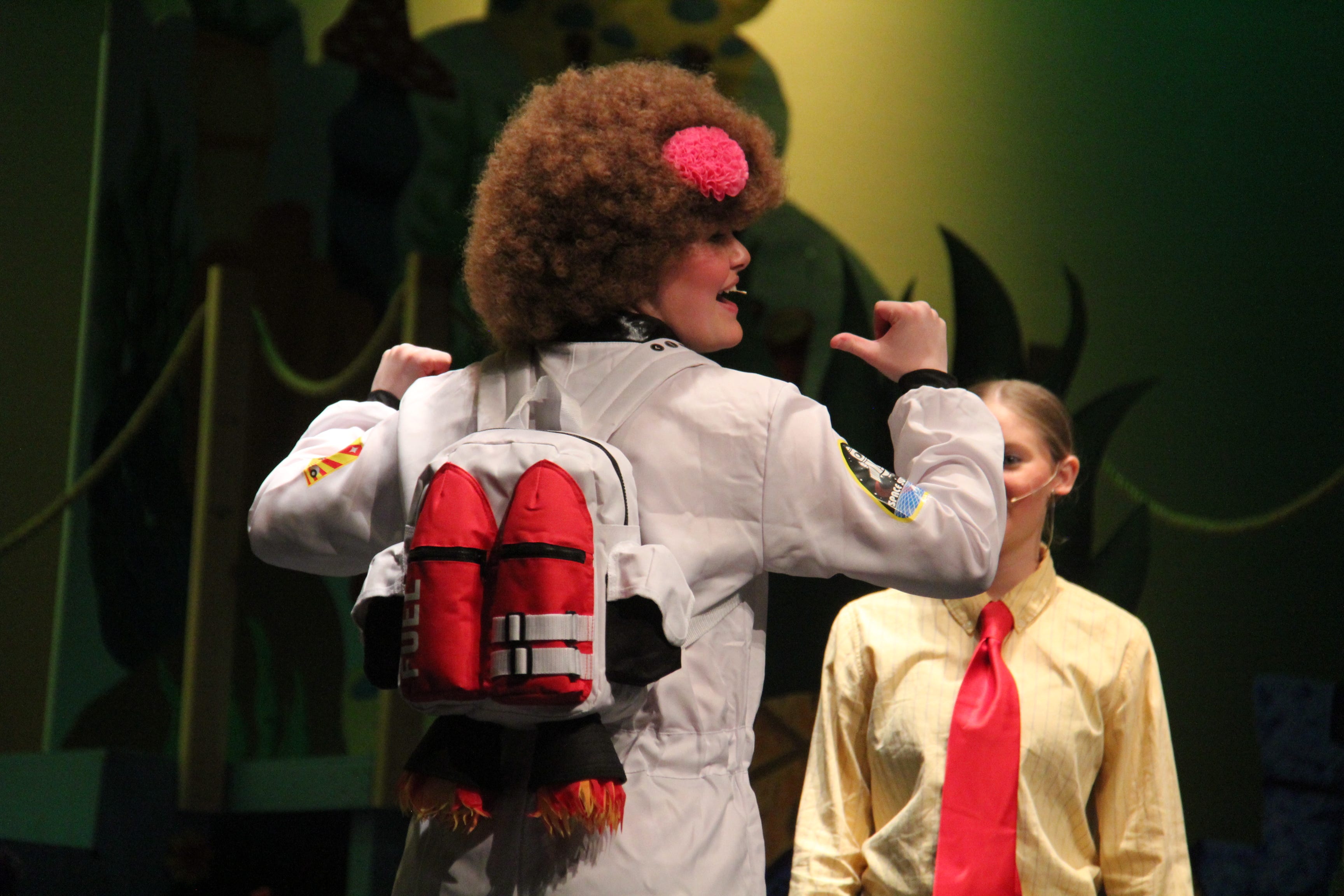 Maddy Hollingsworth, as Sandy, performs a scene from “The SpongeBob Musical.”