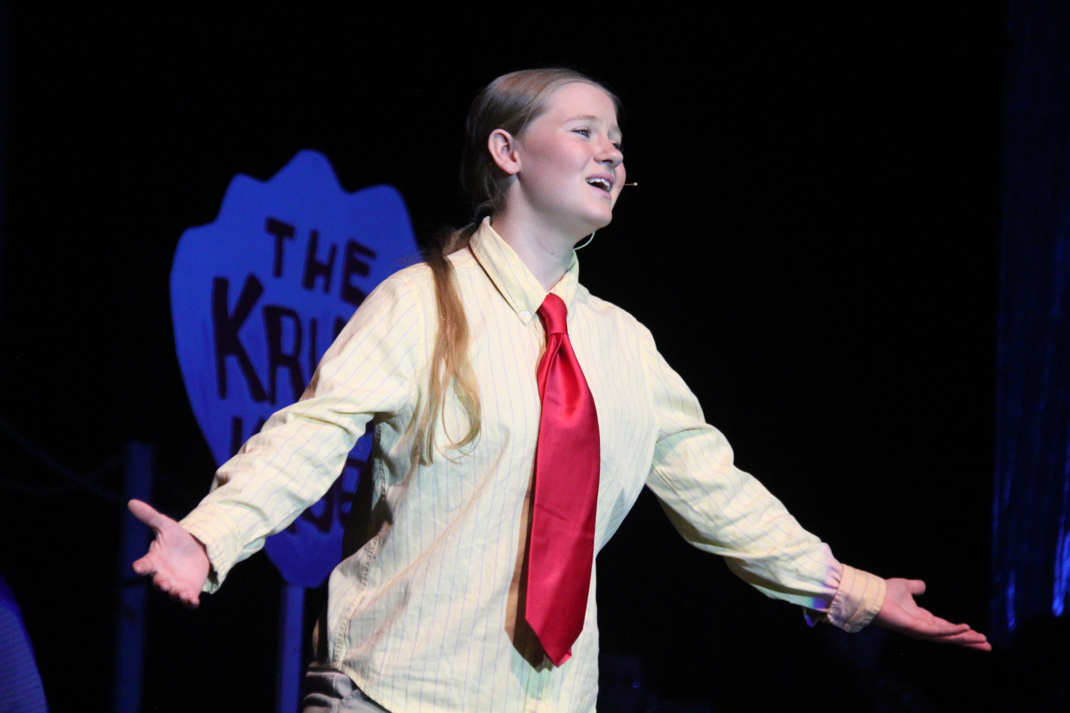 Alexa Nelson performs a scene from “The SpongeBob Musical.”